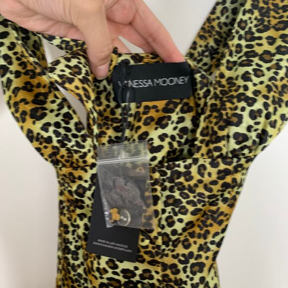 RARE Vanessa Mooney Neon Cheetah Venus Romper Womens Medium Made in USA - Picture 12 of 15